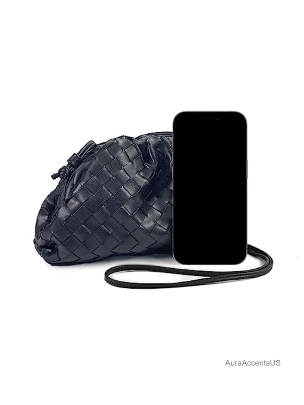 Gossky Woven PU Leather Dumpling Bag Clutch Crossbody Shoulder Purse